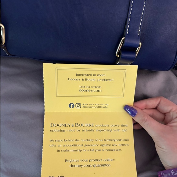Dooney & Bourke Amethyst Penrose Satchel - Picture 15 of 16